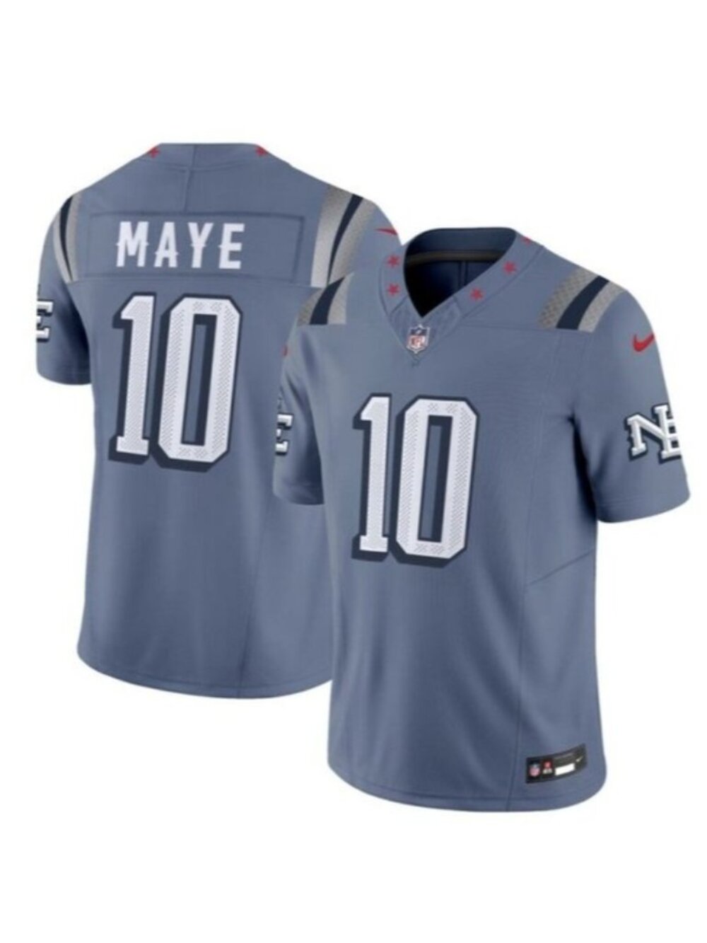 🌞⚽⚽ Mens Youths Available Choose Drake Maye Stitched Jersey Storm Blue Vapor